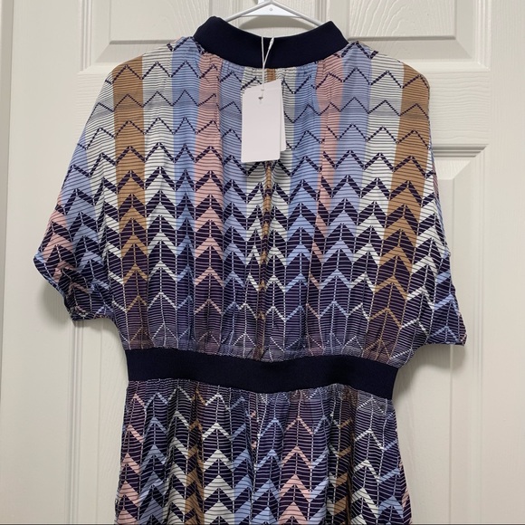 NWT TED BAKER Samii Geo Printed Rib Detail Midi Dress - Picture 14 of 16